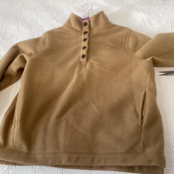 J. Crew Women’s Fleece Sherpa Button Front Tunic Pullover Size L - Picture 10 of 13